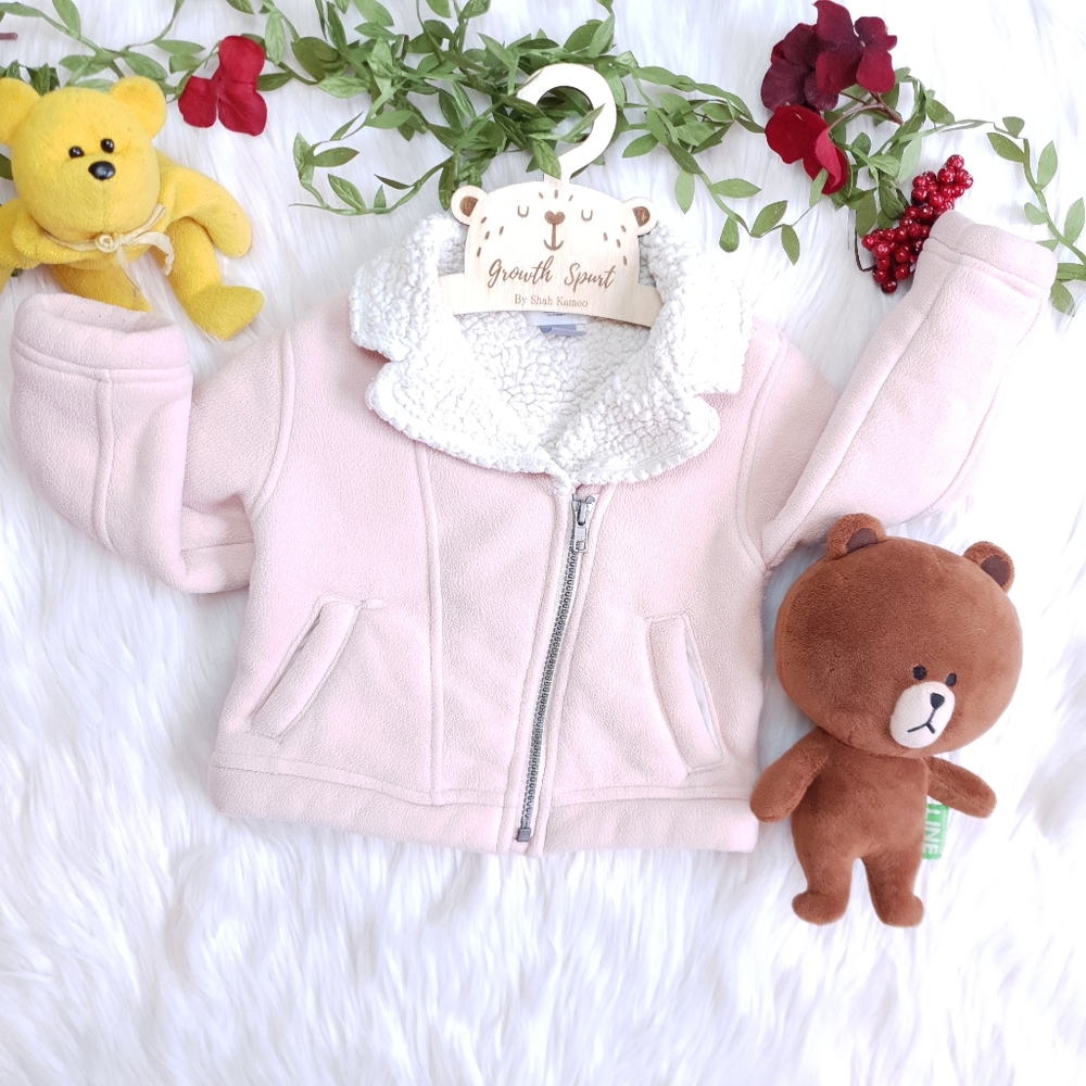 OLD NAVY Baby Girl Jacket Sherpa Inside 2T